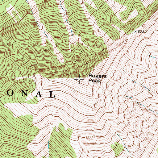 Topographic Map of Rogers Peak, MT
