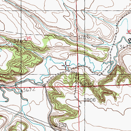 Topographic Map of Stockade Gulch, MT