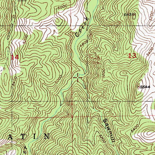 Topographic Map of Needle Creek, MT