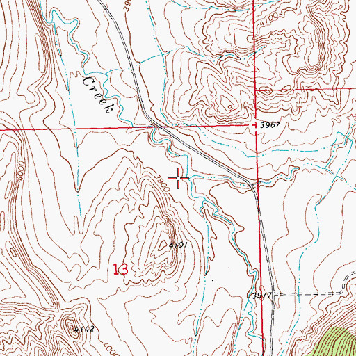 Topographic Map of South Fork Bridger Creek, MT