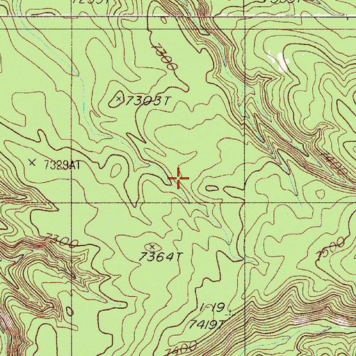 Topographic Map of Madison Plateau, MT