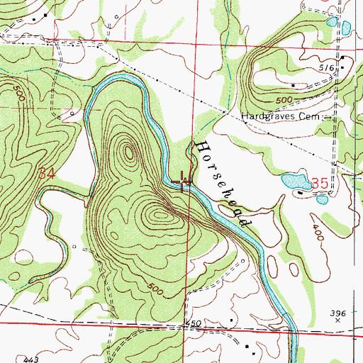 Topographic Map of Dirty Creek, AR
