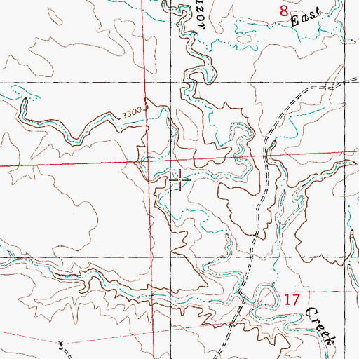 Topographic Map of West Razor Creek, MT