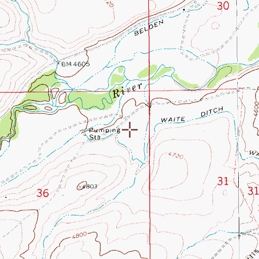 Topographic Map of Abbott Coulee, MT