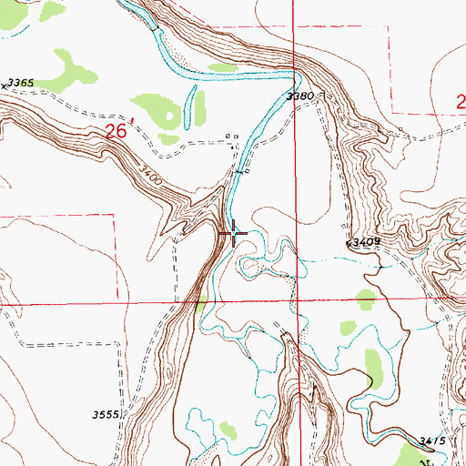Topographic Map of Big Spring Creek, MT