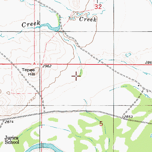 Topographic Map of Cherry Creek, MT