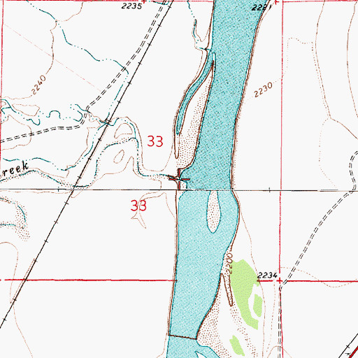 Topographic Map of Crooked Creek, MT