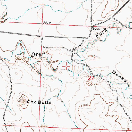 Topographic Map of Deeks Coulee, MT