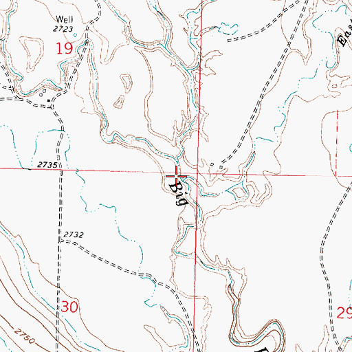 Topographic Map of East Blacktail Creek, MT