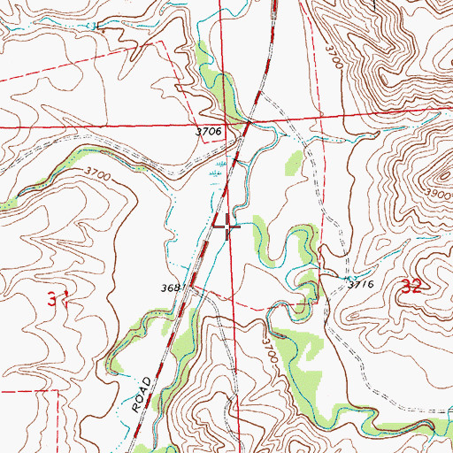 Topographic Map of East Pryor Creek, MT