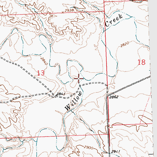 Topographic Map of Howard Coulee, MT
