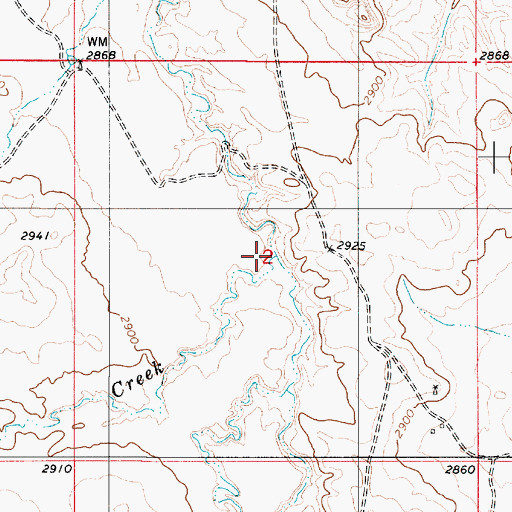 Topographic Map of May Creek, MT