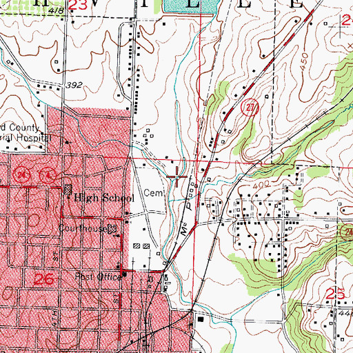 Topographic Map of Dodson Creek, AR