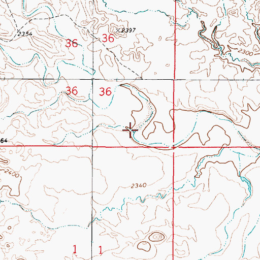 Topographic Map of North Fork Crooked Creek, MT
