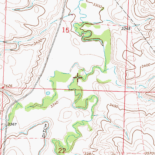 Topographic Map of West Soap Creek, MT