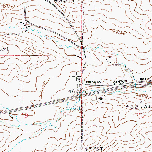 Topographic Map of A Shanholtzer Ranch, MT