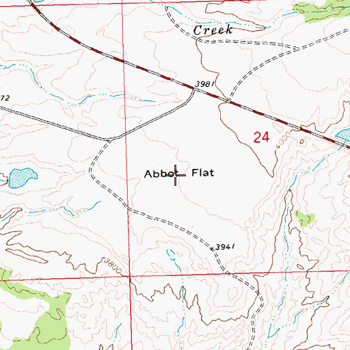Topographic Map of Abbot Flat, MT