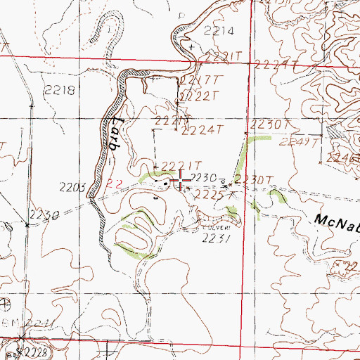 Topographic Map of Abels Ranch, MT