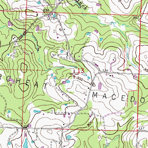 Topographic Map of Dorcheat Macedonia Oil Field, AR