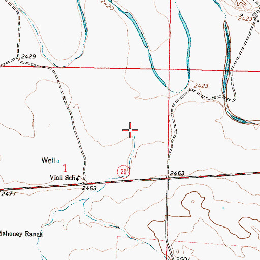 Topographic Map of Ada Creek, MT
