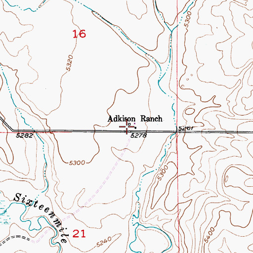 Topographic Map of Adkison Ranch, MT