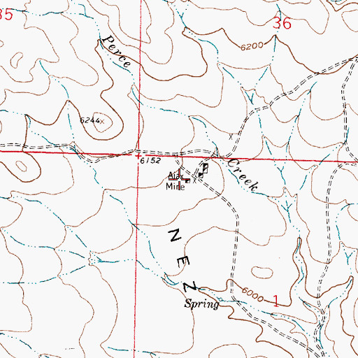 Topographic Map of Ajax Mine, MT
