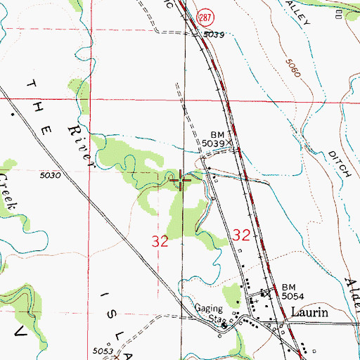 Topographic Map of Alder Gulch Creek, MT