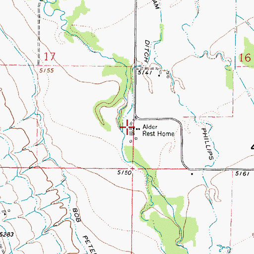 Topographic Map of Alder Rest Home, MT