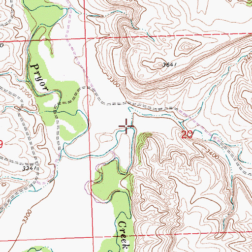 Topographic Map of Alkali Creek, MT