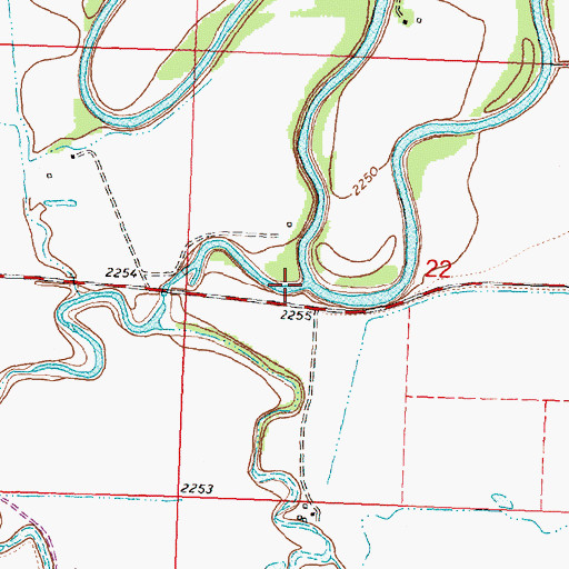 Topographic Map of Alkali Creek, MT
