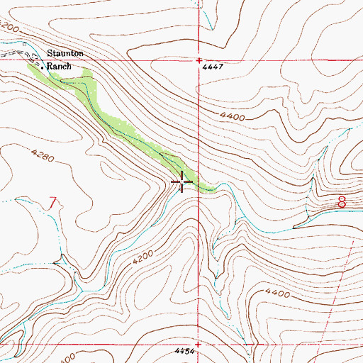 Topographic Map of Allen Creek, MT