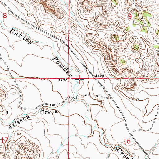 Topographic Map of Allison Creek, MT