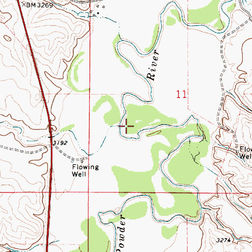 Topographic Map of Allison Creek, MT