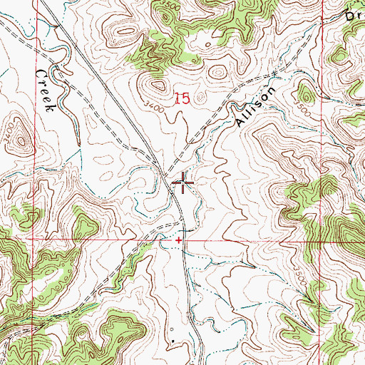 Topographic Map of Allison Draw, MT