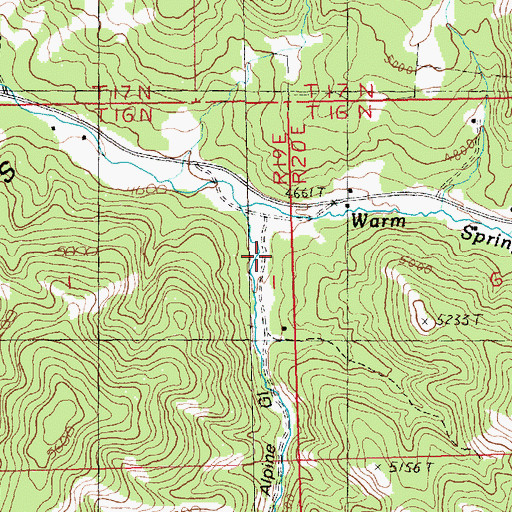 Topographic Map of Alpine Gulch, MT