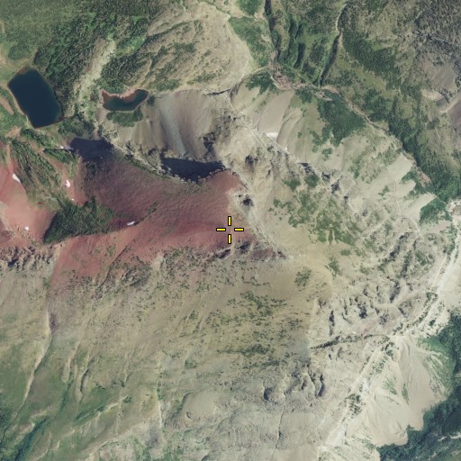Aerial/Satellite Image of Altyn Peak, MT