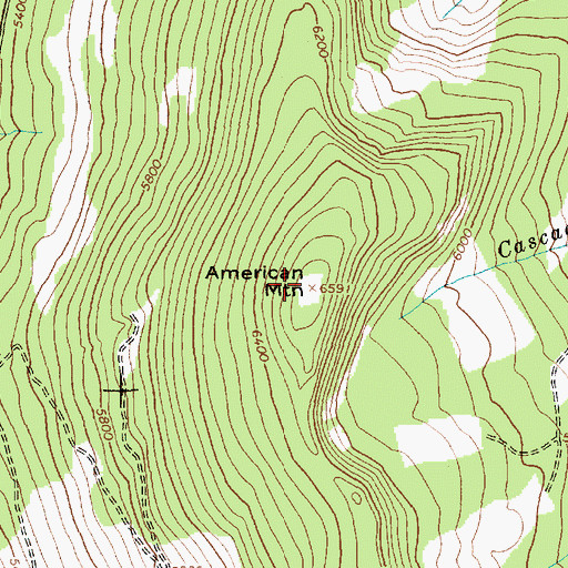 Topographic Map of American Mountain, MT