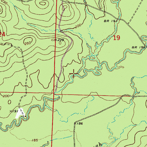 Topographic Map of Dry Creek, AR