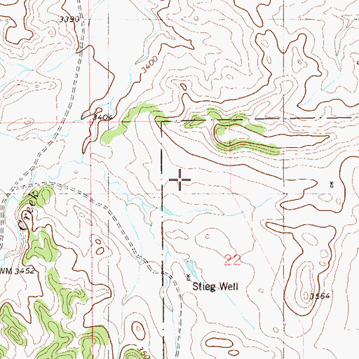 Topographic Map of Stieg Well, MT