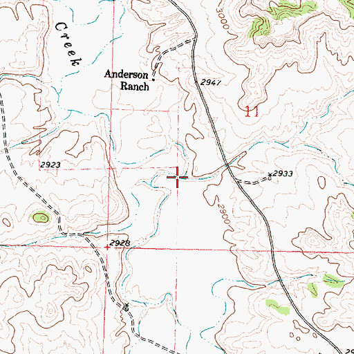 Topographic Map of Anderson Coulee, MT