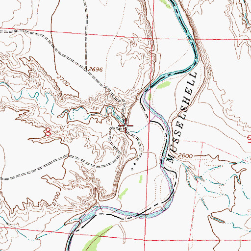 Topographic Map of Anderson Coulee, MT