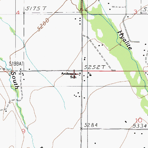 Topographic Map of Anderson School, MT