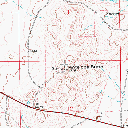 Topographic Map of Antelope Butte, MT