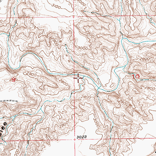 Topographic Map of Antelope Coulee, MT