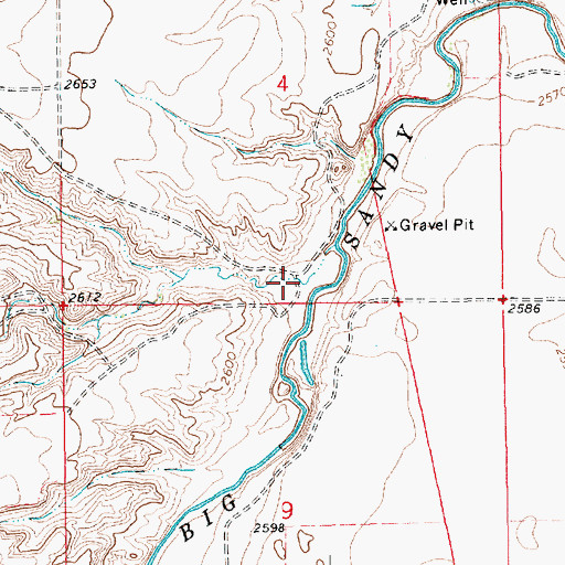 Topographic Map of Antelope Coulee, MT