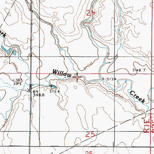 Topographic Map of Antelope Coulee, MT
