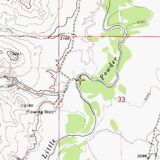 Topographic Map of Antelope Creek, MT