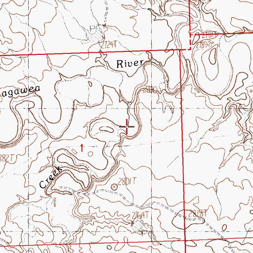 Topographic Map of Antelope Creek, MT