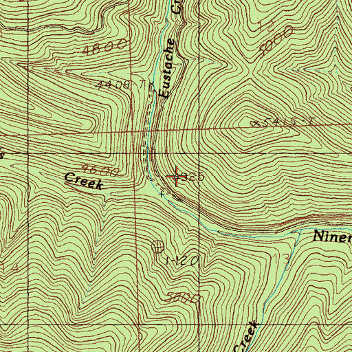 Topographic Map of Antelope Creek, MT