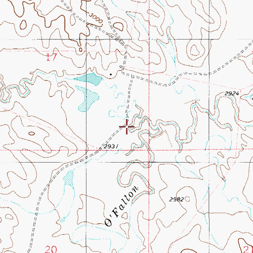 Topographic Map of Antelope Creek, MT